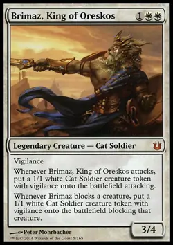 Magic the Gathering MTG Brimaz, King of Oreskos (5) Born of the Gods LP - Image 1