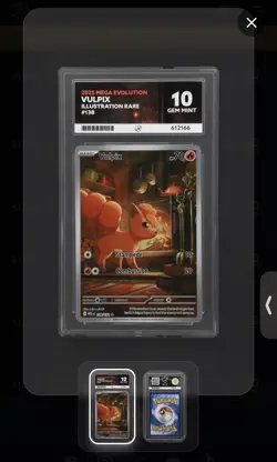 Pokemon TCG Vulpix 138/132 Mega Evolution Illustration Rare Ace 10 - Image 1