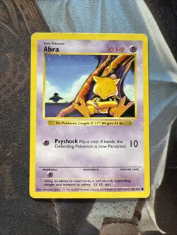 Abra - Shadowless - 43/102 Base Set - Pokemon TCG - 1999 - Image 1