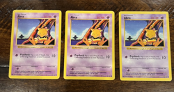 LOT - [3x] Abra 43/102 Shadowless - Base Set Pokemon TCG - Image 1