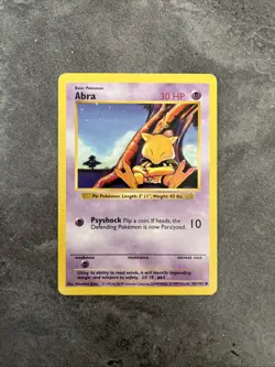 Abra (Shadowless) #43/102 (Base Set) - Pokemon TCG - Common - MP - Image 1