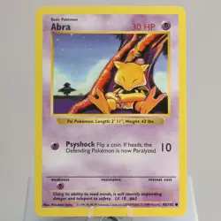Pokemon TCG - Abra 43/102 Base Set Common Shadowless WOTC 1999 - EXC/NM - Image 2