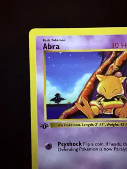 1999 Abra 43/102 Base Set *1ST EDITION* Shadowless Vintage Pokemon TCG NM/Mint - Image 2