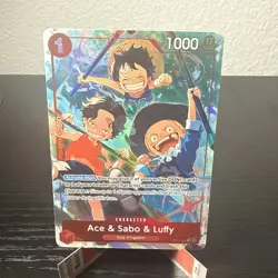 Ace & Sabo & Luffy (Alternate Art) OP13-007 English SR Carrying On His Will One - Image 1
