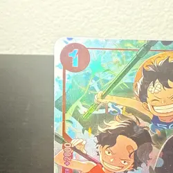 Ace & Sabo & Luffy (Alternate Art) OP13-007 English SR Carrying On His Will One - Image 2