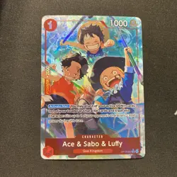 Ace & Sabo & Luffy (Alternate Art) OP13-007 SR One Piece Carrying on His Will - Image 1