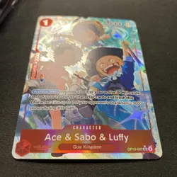 Ace & Sabo & Luffy (Alternate Art) OP13-007 SR One Piece Carrying on His Will - Image 3
