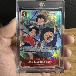 Ace & Sabo & Luffy (Alternate Art) OP13-007 SR One Piece Carrying on His Will - Image 1