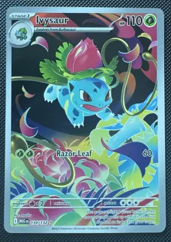 Ivysaur - 134/132 - Mega Evolutions - Illustration Rare - NM - Pokemon TCG Card - Image 1