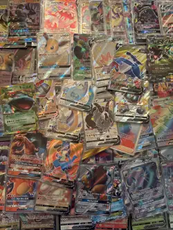100 Pokemon TCG CardLot-Includes 1 Holo AND 1 V,EX,GX,ALT ART Etc SeeDISCRIPTION - Image 1