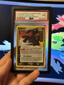 Umbreon Gold Star 17/17 Celebrations PSA 9 | Pokemon TCG 25th Anniversary - Image 2