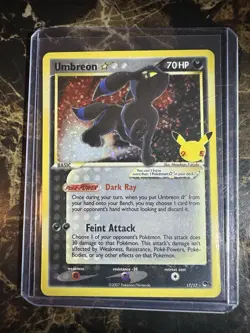 Umbreon Celebrations 17/17 2007 Gold Star Pokemon TCG 25th Anniversary - Image 1
