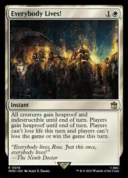 Light Play, English MTG Foil Everybody Lives! - Foil Doctor Who Magic the Gather - Image 1