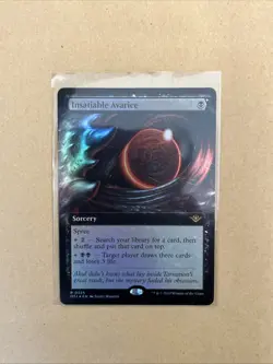 MTG Insatiable Avarice OTJ 0325 R NM FOIL Extended Art - Image 1