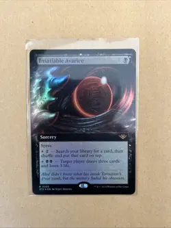 MTG Insatiable Avarice OTJ 0325 R NM FOIL Extended Art - Image 2