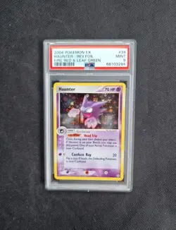 PSA 9 Haunter EX Fire Red & Leaf Green 34/112 Reverse Holo Pokemon Card - Image 1