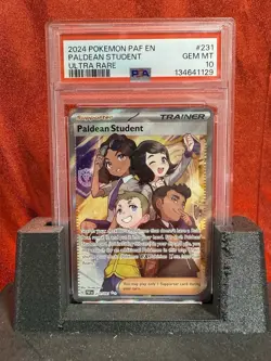2024 Pokemon Paldean Fates #231 Paldean Student PSA 10 Mint Ultra Rare - Image 1