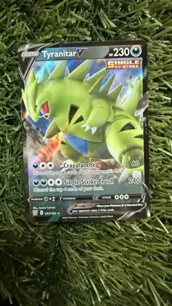 Pokemon TCG Tyranitar V Battle Styles 097/163 Ultra Rare Single Strike Holo - Image 1
