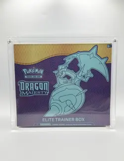 Pokemon TCG Dragon Majesty Elite Trainer Box Sun & Moon Sealed W/Acrylic Case 💎 - Image 1