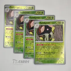 Toedscruel 017/182 Reverse Holo x4 - 4x Playset Pokemon Paradox Rift - Image 1