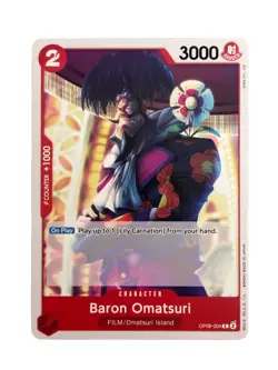 New: One Piece CCG Baron Omatsuri OP06-004 Wings of the Captain Regular Common - Image 1