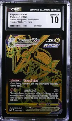 CGC 10 Rayquaza VMAX TG29/TG30 Silver Tempest Trainer Gallery Pokemon 2022 - Image 1