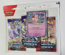 Pokemon TCG - Temporal Forces - 3pk Premium Checklane Blister Pack - Case New! - Image 1