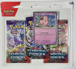 Pokemon TCG - Temporal Forces - 3pk Premium Checklane Blister Pack - Case New! - Image 2