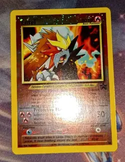 2001 Pokemon TCG Entei Black Star Promo #34 Reverse Holo Swirl NM Nintendo WOTC - Image 3