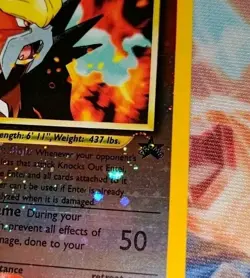 2001 Pokemon TCG Entei Black Star Promo #34 Reverse Holo Swirl NM Nintendo WOTC - Image 5