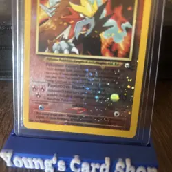 2001 Pokemon TCG Entei Black Star Promo #34 Reverse Holo Swirl NM Nintendo WOTC - Image 3