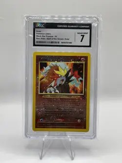 Pokemon TCG Entei Wizards Black Star Promos 34 Rev Holo CGC 7 swirl - Image 1