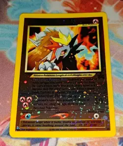 2001 Pokemon TCG Entei Black Star Promo #34 Reverse Holo Swirl NM Nintendo WOTC - Image 1