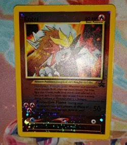 2001 Pokemon TCG Entei Black Star Promo #34 Reverse Holo Swirl NM Nintendo WOTC - Image 3