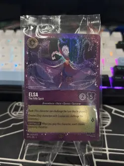 SEALED! Disney Lorcana Elsa The Fifth Spirit 6/P3 Glitter Foil Promo Sealed - Image 1