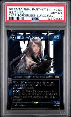 2025 MTG FINAL FANTASY SURGE JILL, SHIVA'S DOMINANT/SHIVA, WARDEN OF ICE PSA 10 - Image 1