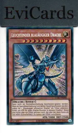 Leuchtender Blauaugiger Drache - LCKC-DE008 - Secret Rare - Image 1