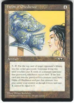Helm of Obedience R MTG Alliances 163 NM/M - Image 1