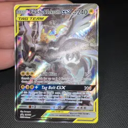 Pokemon Pikachu & Zekrom GX Black Star Promo TCG Card Full Art SM168 - Image 4