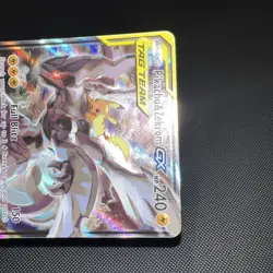 Pokemon Pikachu & Zekrom GX Black Star Promo TCG Card Full Art SM168 - Image 5