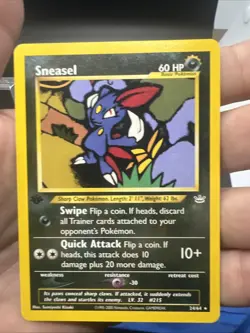 Pokemon Sneasel 1st Edition 24/64 Neo Revelation Rare - NEAR MINT - Image 4