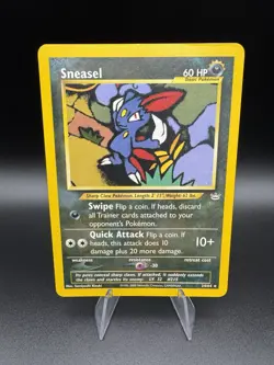 Pokemon TCG 2001 Neo Revelation Set: Sneasel 24/64 - Non-Holo Rare Card - LP - Image 1