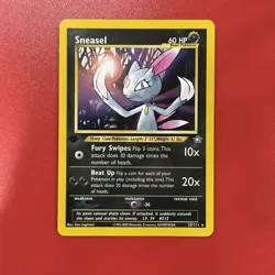 Sneasel - 25/111 - Pokemon Neo Genesis 1st Edition Rare Card WOTC LP - Image 1