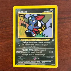 Sneasel 24/64 Non Holo Rare Neo Revelation Pokemon Card - Image 1