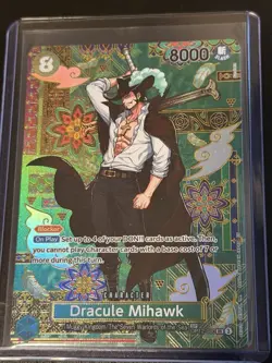 2026 One Piece OP14/EB04 Dracule Mihawk SP Alt Art OP12-030 SR Azure Sea’s Seven - Image 1