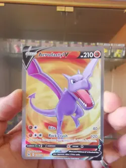 Pokemon Card AERODACTYL V Full Art Holo 179/196 LOST ORIGIN NM/M - Image 1