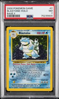 2000 POKEMON BASE SET 2 #2 BLASTOISE-HOLO PSA 7 - Image 1