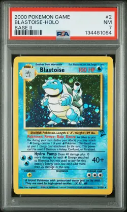 2000 POKEMON BASE SET 2 #2 BLASTOISE-HOLO PSA 7 - Image 1