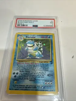 2000 Pokemon Base Set 2 Blastoise Holo #2 PSA 7 see swirl in bottom left - Image 1