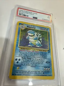 2000 Pokemon Base Set 2 Blastoise Holo #2 PSA 7 see swirl in bottom left - Image 2